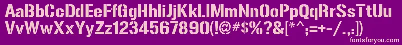 GunplayRg Font – Pink Fonts on Purple Background