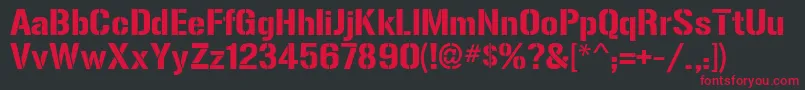 GunplayRg Font – Red Fonts on Black Background