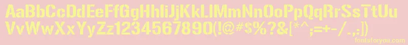GunplayRg Font – Yellow Fonts on Pink Background