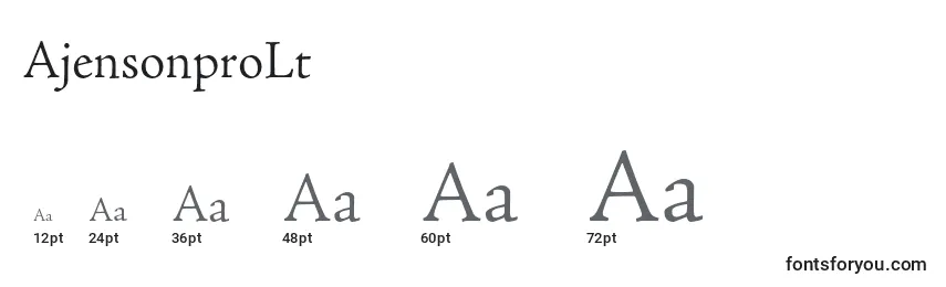 Размеры шрифта AjensonproLt
