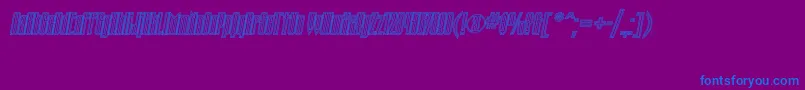 fuente TauernecttItalic – Fuentes Azules Sobre Fondo Morado