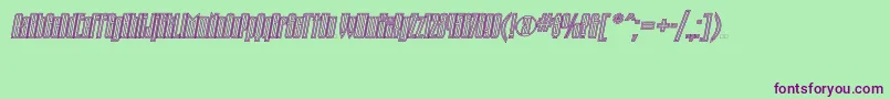 TauernecttItalic Font – Purple Fonts on Green Background