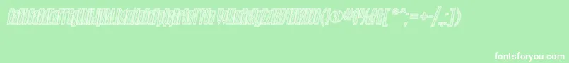 TauernecttItalic Font – White Fonts on Green Background