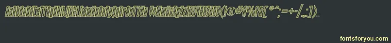 Czcionka TauernecttItalic – żółte czcionki na czarnym tle