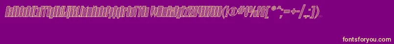 TauernecttItalic Font – Yellow Fonts on Purple Background