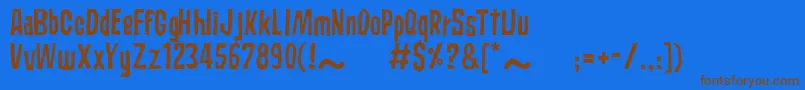 SubaccuzNormal Font – Brown Fonts on Blue Background