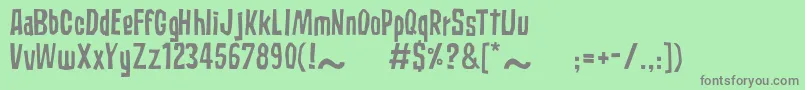 SubaccuzNormal Font – Gray Fonts on Green Background