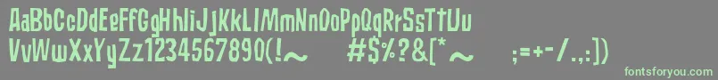 SubaccuzNormal Font – Green Fonts on Gray Background