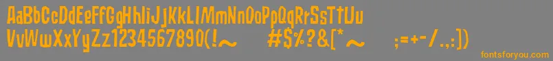 SubaccuzNormal Font – Orange Fonts on Gray Background