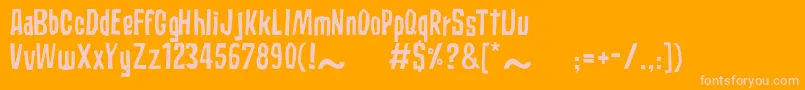 SubaccuzNormal Font – Pink Fonts on Orange Background