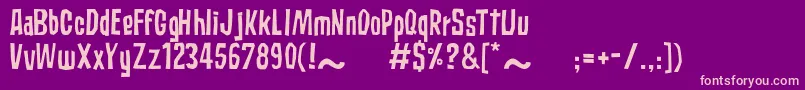 SubaccuzNormal Font – Pink Fonts on Purple Background