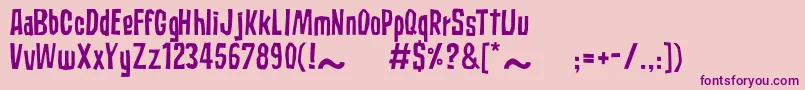 SubaccuzNormal-Schriftart – Violette Schriften auf rosa Hintergrund