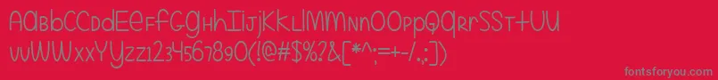 EvenMoreMixedUp Font – Gray Fonts on Red Background