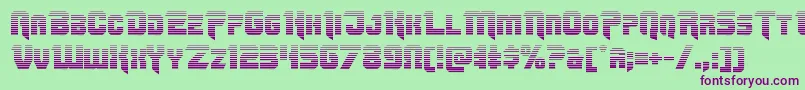 Omegaforcegrad11 Font – Purple Fonts on Green Background