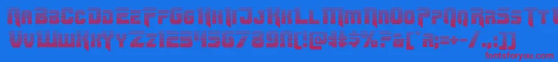 Omegaforcegrad11 Font – Red Fonts on Blue Background