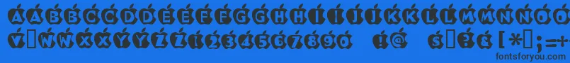 InApple Font – Black Fonts on Blue Background