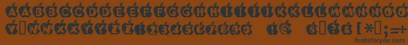 InApple Font – Black Fonts on Brown Background