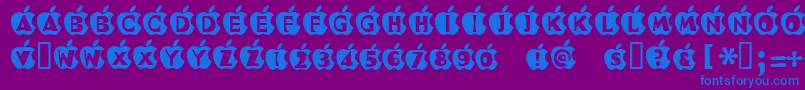 InApple Font – Blue Fonts on Purple Background