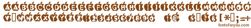 InApple Font – Brown Fonts on White Background