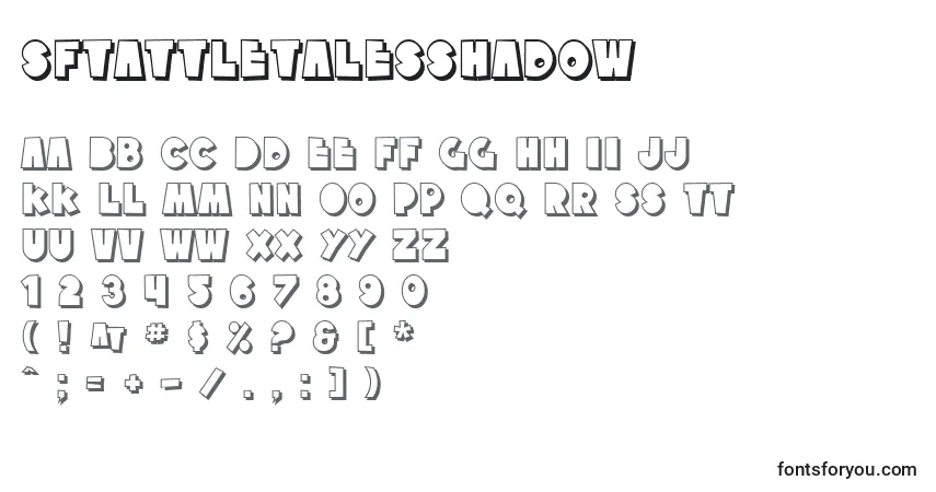 SfTattleTalesShadow Font – alphabet, numbers, special characters