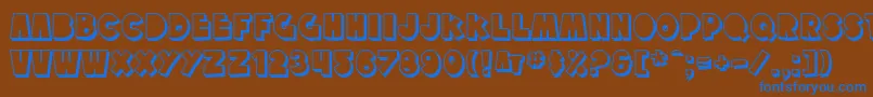 SfTattleTalesShadow Font – Blue Fonts on Brown Background