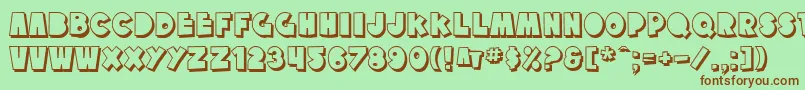 SfTattleTalesShadow Font – Brown Fonts on Green Background