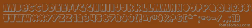 Czcionka SfTattleTalesShadow – szare czcionki na brązowym tle