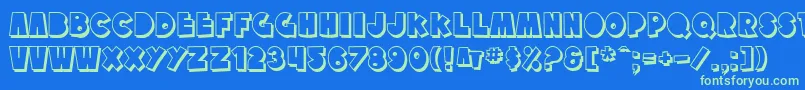 More about SfTattleTalesShadow Font SfTattleTalesShadow Font – Green Fonts on Blue Background