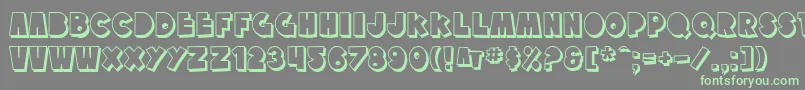 SfTattleTalesShadow Font – Green Fonts on Gray Background