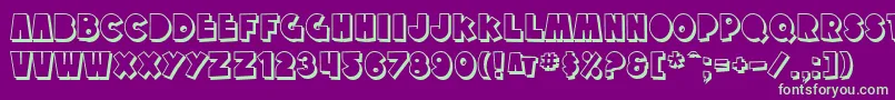 SfTattleTalesShadow Font – Green Fonts on Purple Background