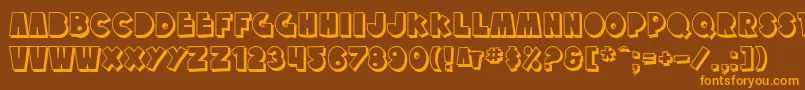 Więcej informacji o czcionce SfTattleTalesShadow Czcionka SfTattleTalesShadow – pomarańczowe czcionki na brązowym tle