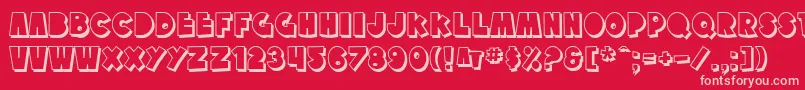 SfTattleTalesShadow Font – Pink Fonts on Red Background