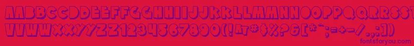 SfTattleTalesShadow-fontti – violetit fontit punaisella taustalla
