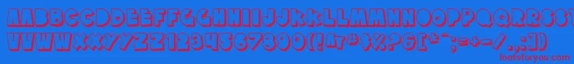 SfTattleTalesShadow Font – Red Fonts on Blue Background