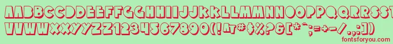 SfTattleTalesShadow Font – Red Fonts on Green Background