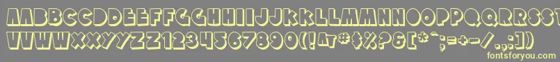 SfTattleTalesShadow Font – Yellow Fonts on Gray Background