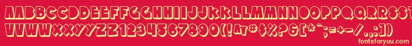 SfTattleTalesShadow Font – Yellow Fonts on Red Background