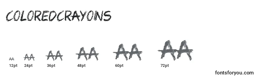 ColoredCrayons Font Sizes