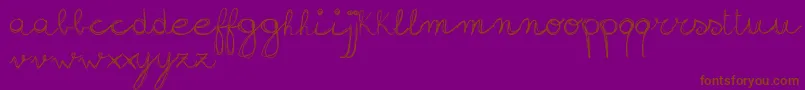 SignHandwritingDemoVersion Font – Brown Fonts on Purple Background