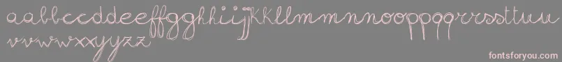 SignHandwritingDemoVersion Font – Pink Fonts on Gray Background