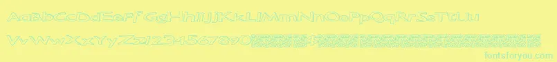 Więcej informacji o czcionce Staticheights Czcionka Staticheights – zielone czcionki na żółtym tle