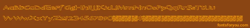 Staticheights Font – Orange Fonts on Brown Background