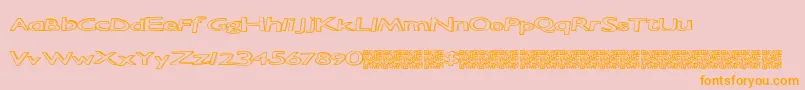 Staticheights Font – Orange Fonts on Pink Background