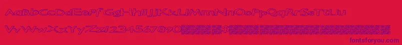 Staticheights Font – Purple Fonts on Red Background