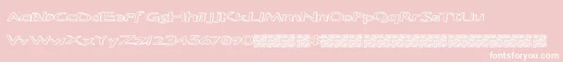 フォントStaticheights – ピンクの背景に白い文字