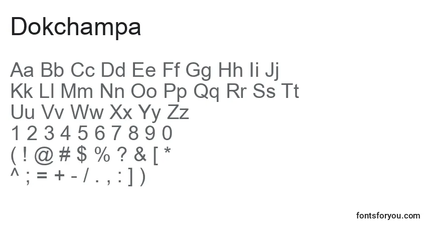 A fonte Dokchampa – alfabeto, números, caracteres especiais