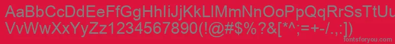 Dokchampa Font – Gray Fonts on Red Background