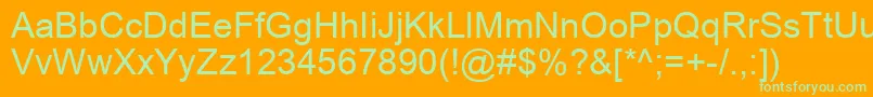 Dokchampa Font – Green Fonts on Orange Background