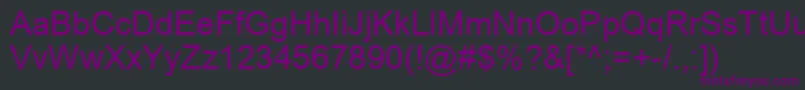 Шрифт Dokchampa – фиолетовые шрифты на чёрном фоне
