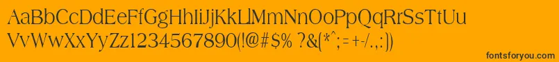 Police AmphioncondensedRegular – polices noires sur fond orange